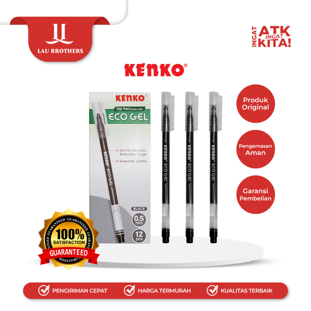 KENKO PULPEN GEL/ GEL PEN ECO GEL (1LSN/ 12PCS)