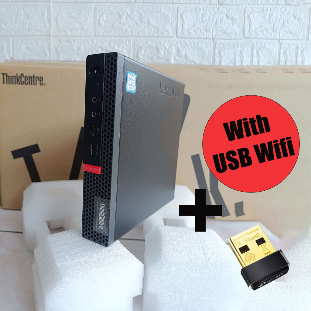 PC Mini LENOVO ThinkCentre M720Q Core i3 8100 ram 8GB ssd 256GB NVME + Dongle Wifi USB