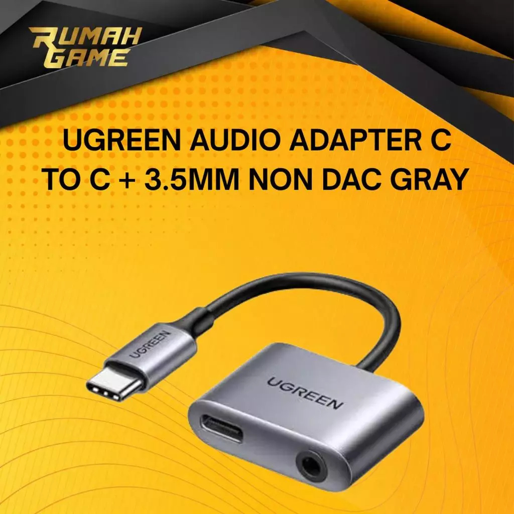 UGREEN Converter Splitter DAC Type C ke Jack 3.5mm+Type C Charging Audio Call