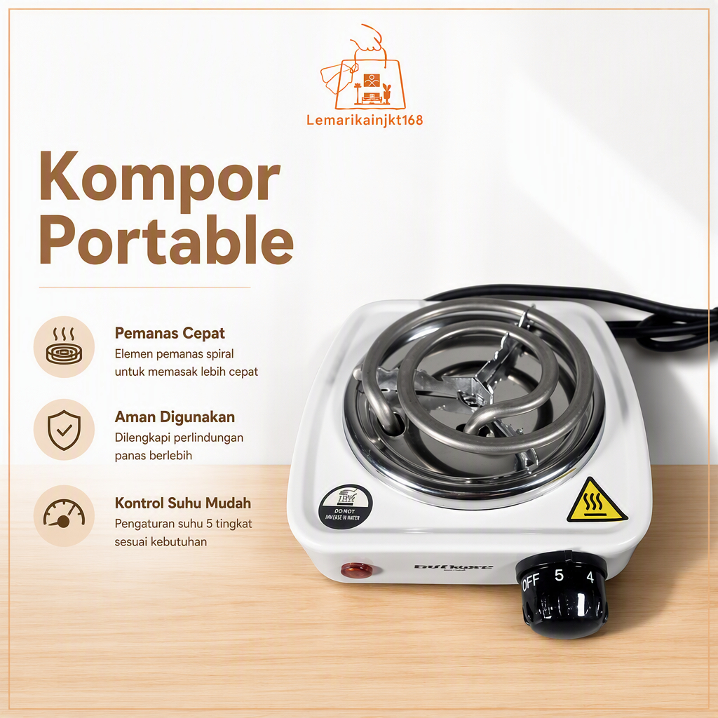 Kompor Listrik Mini Taffware / Kompor Pemanas Listrik Mini