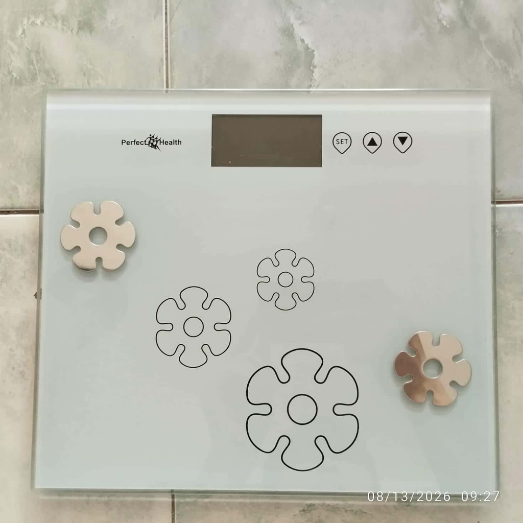 Timbangan Badan Kaca Digital perfect health second rusak
