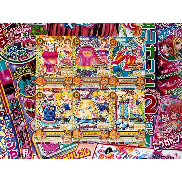 Kartu Aikatsu Otome Arisugawa Kii Saegusa Fireworks Coord Deco Wrapping Set Happy Rainbow Magical To