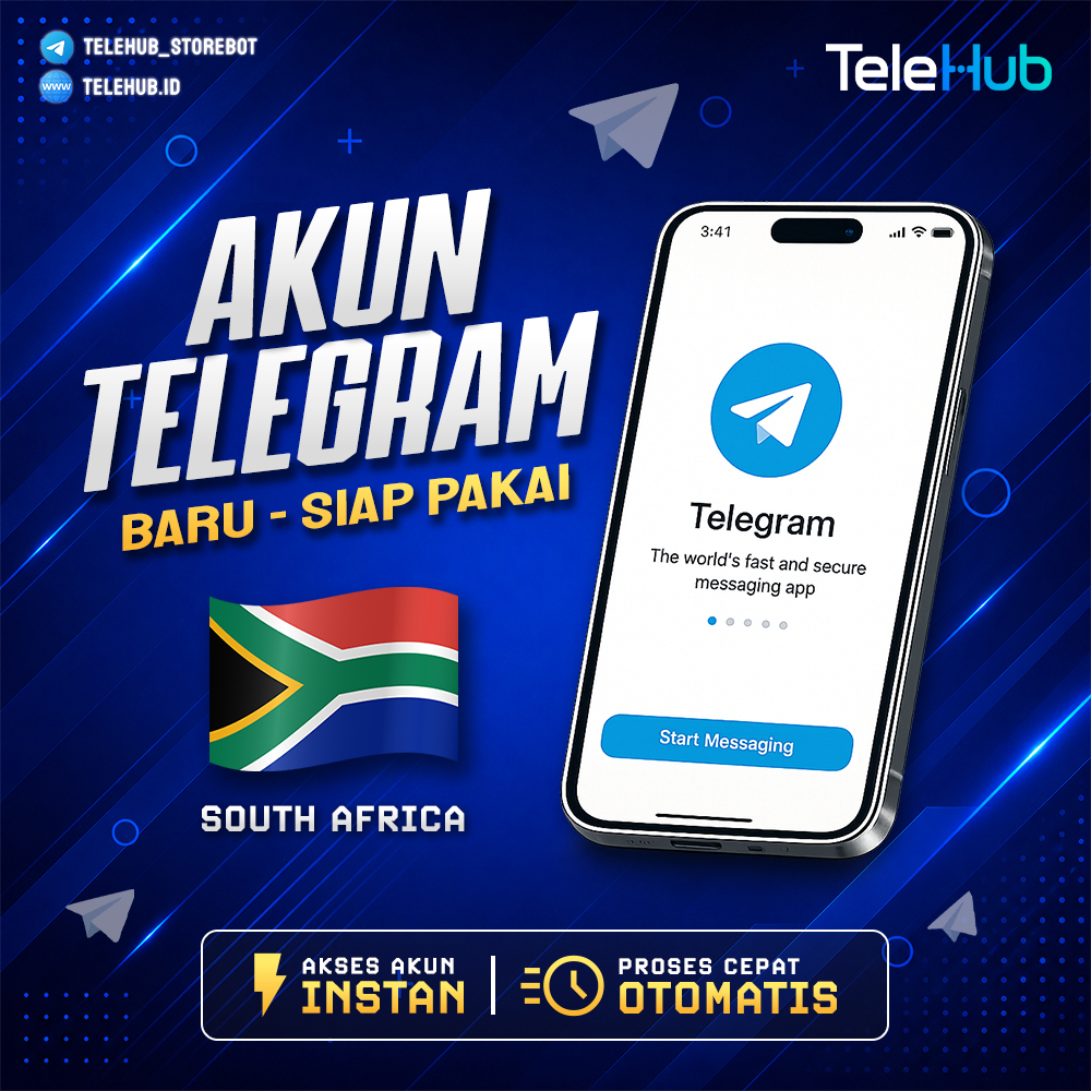 AKUN TELEGRAM AFRIKA SELATAN | BARU SIAP PAKAI | NOMOR LUAR NEGRI