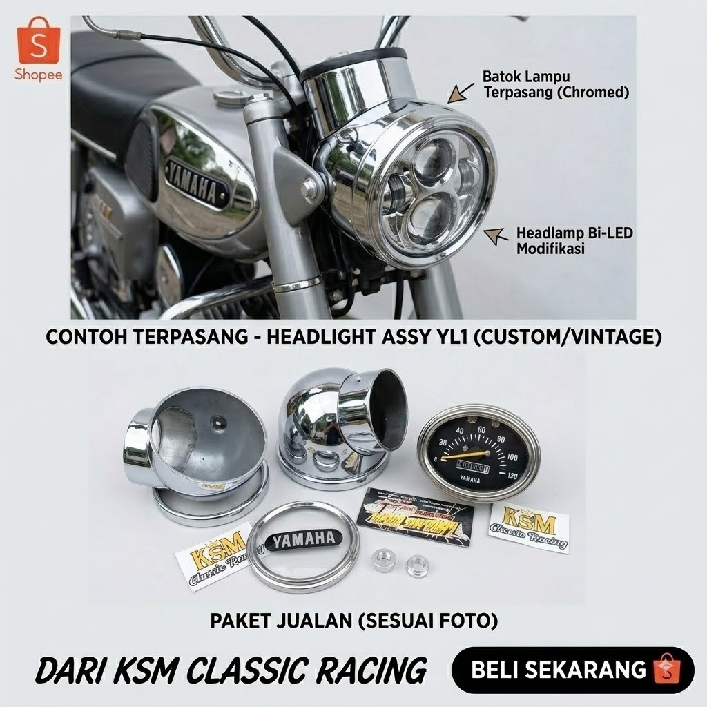 BATOK LAMPU YL PRESS KSM +SPEEDOMETER MODEL ORI J