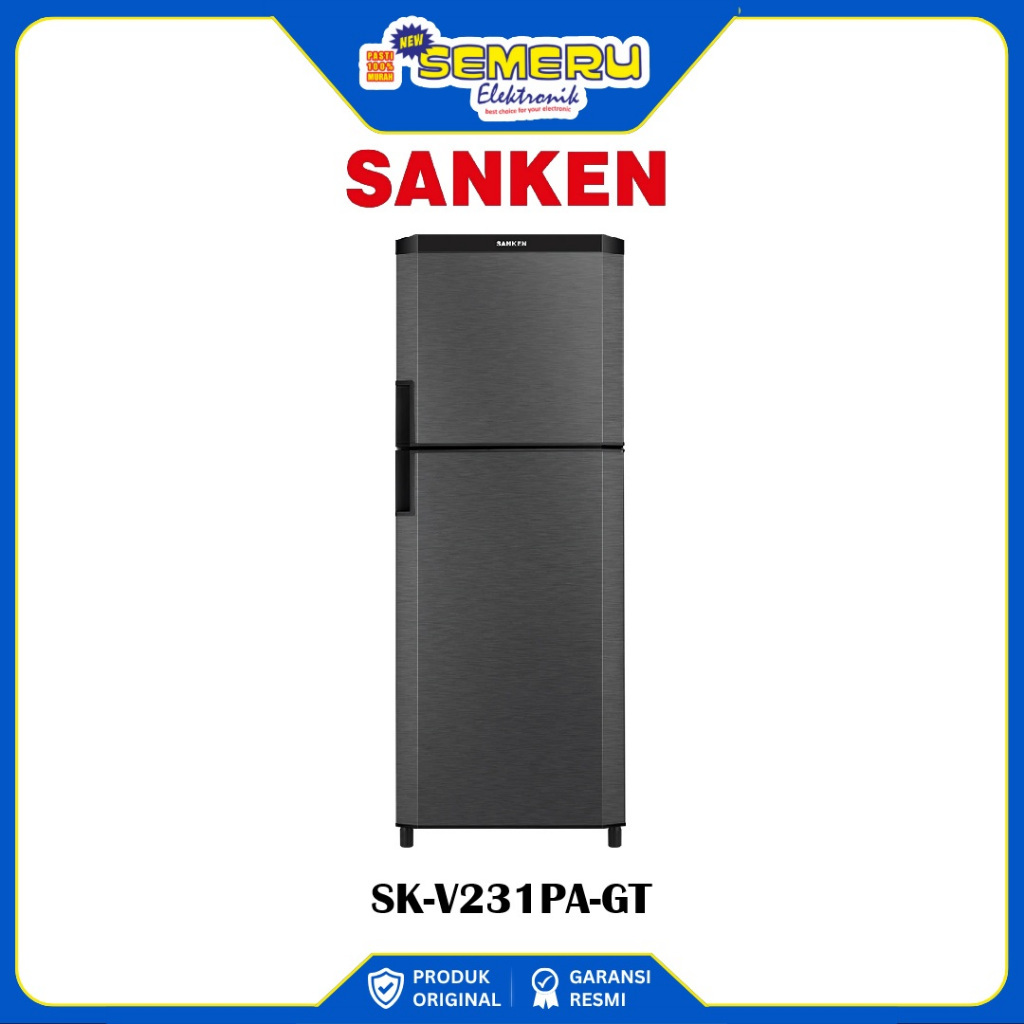 SANKEN LEMARI ES 2 PINTU 230L SK-V231PA-GT KULKAS 2 PINTU SKV231PAGT
