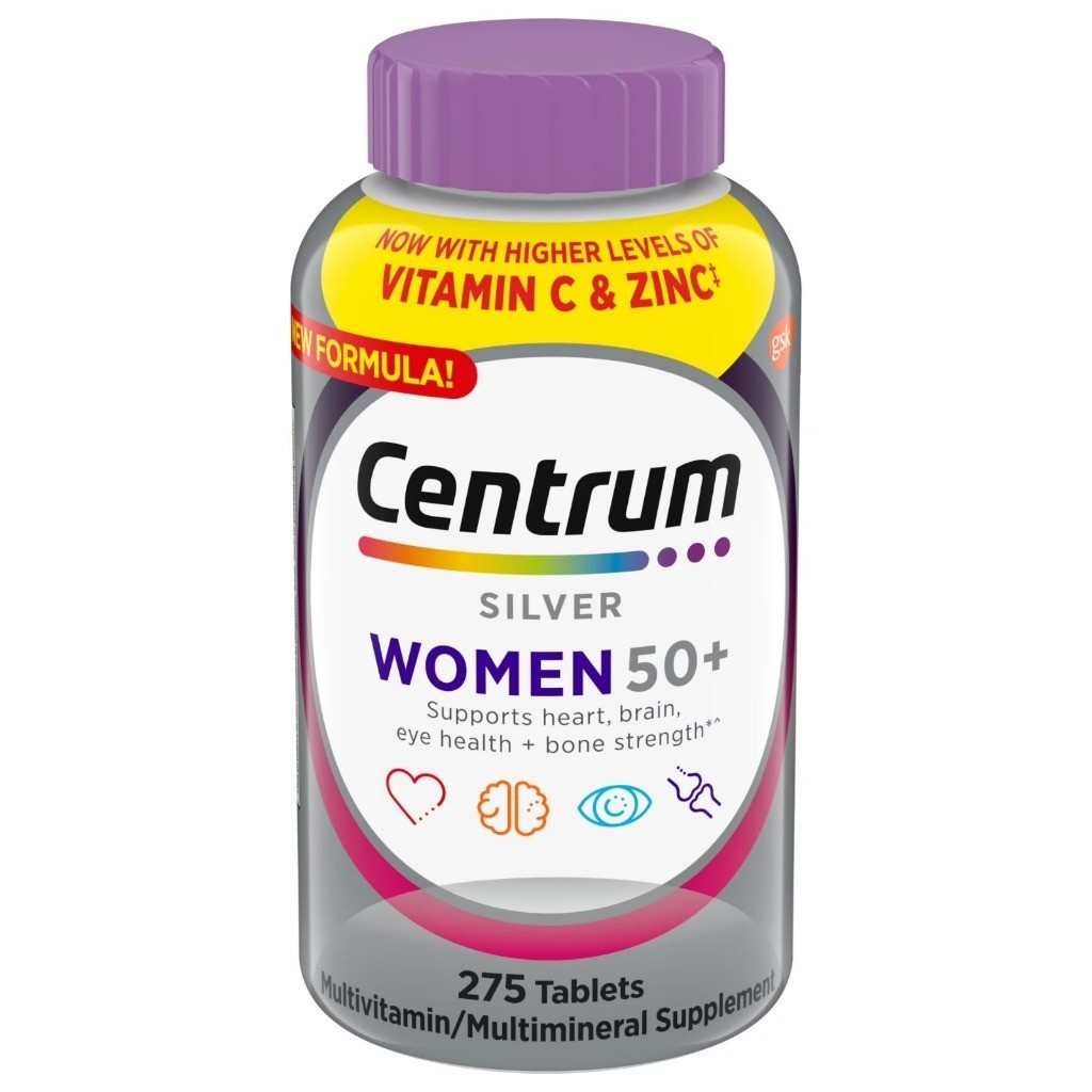 CENTRUM - Silver Women / Men 50+ Vitamin C & Zinc (275 Tablets) Multivitamin