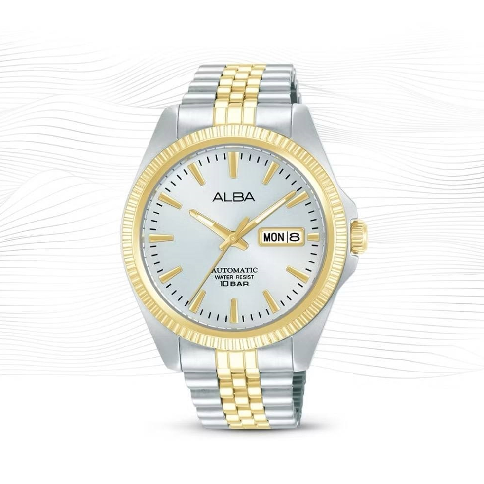 Alba Mechanical AL4798X1 Ladies Automatic Silver Dial Dual Tone Stainless Steel Strap