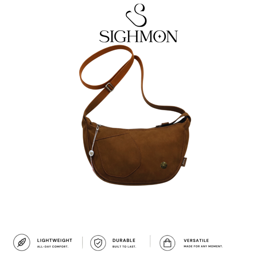 [CARMEN] SIGHMON - Tas Selempang Bulan Medium Casual Crossbody Bag, Shoulder Bag