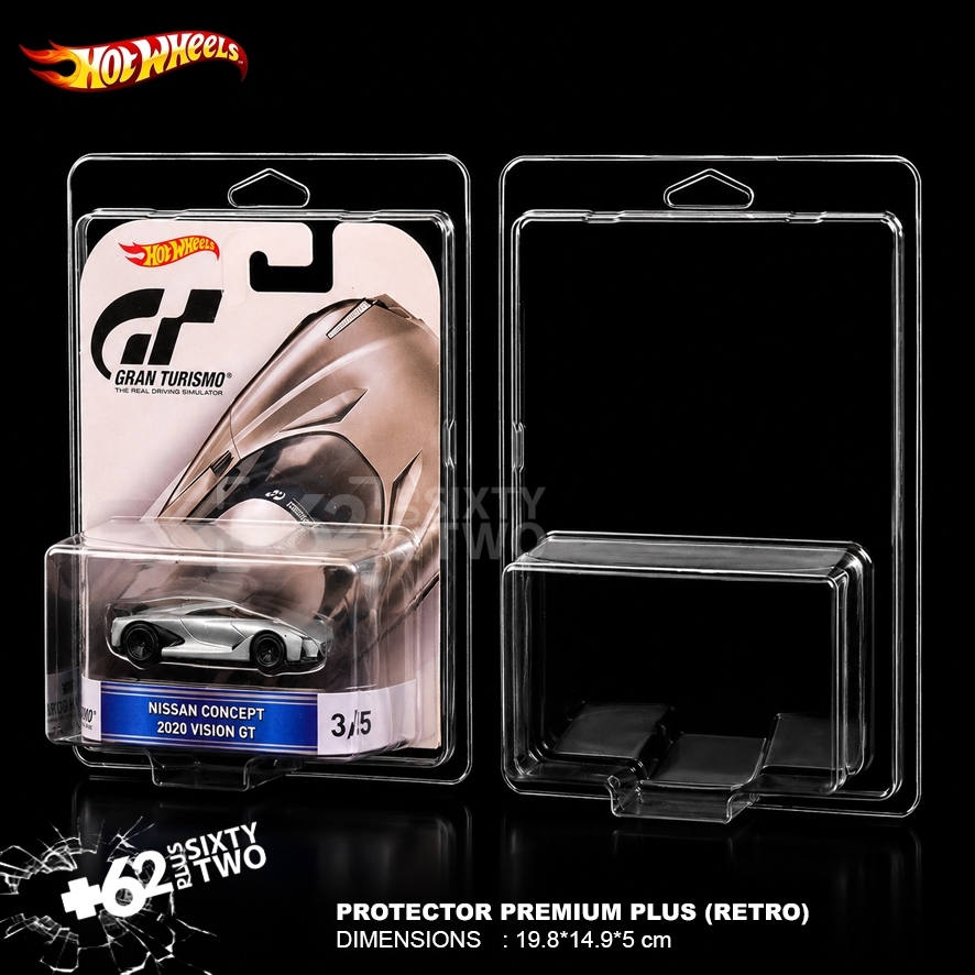 1 pcs HW Premium Plus protector mika protektor premium mika protector blister ukuran khusus 1:64 mob