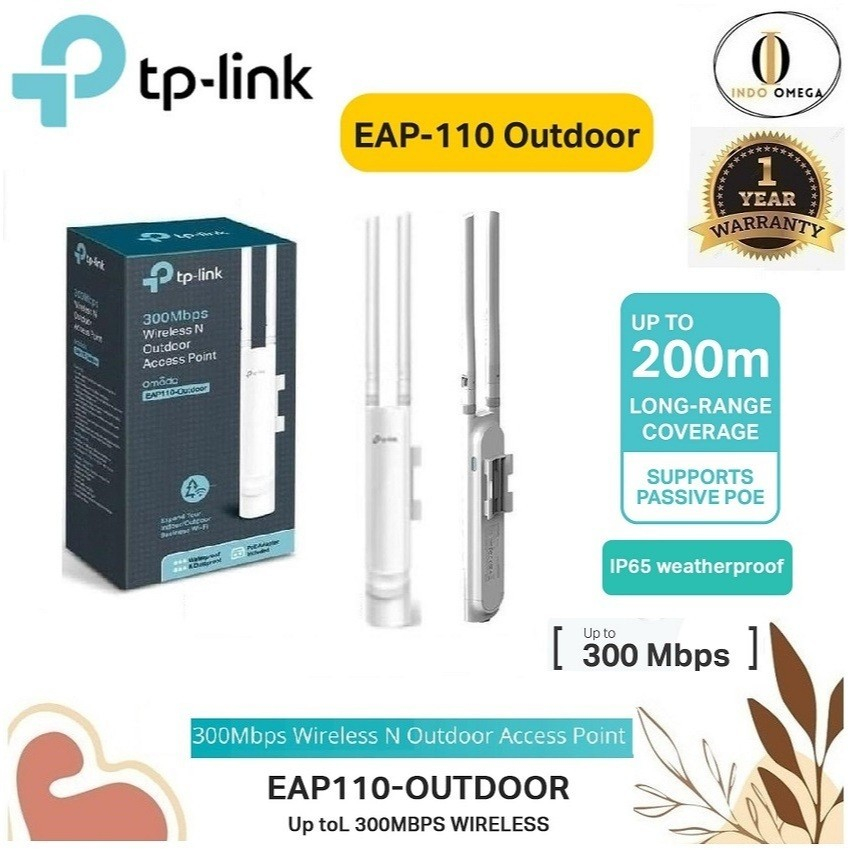 TP-LINK EAP110 Outdoor 300Mbps Wireless Outdoor Access Point - WiFi Outdoor EAP110