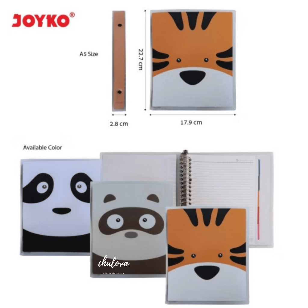 [PCS] BINDER NOTE A5 ANIMAL SERIES JOYKO / BINDERMAP FANCY HEWAN A5-TSAF-F51 / BINDER MAP BENING UKU