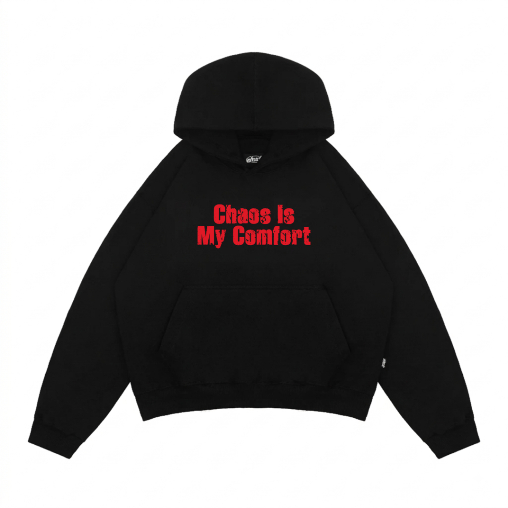 ZODIAX SWEATER HOODIE BOXY COUNTRY BLACK 300GSM