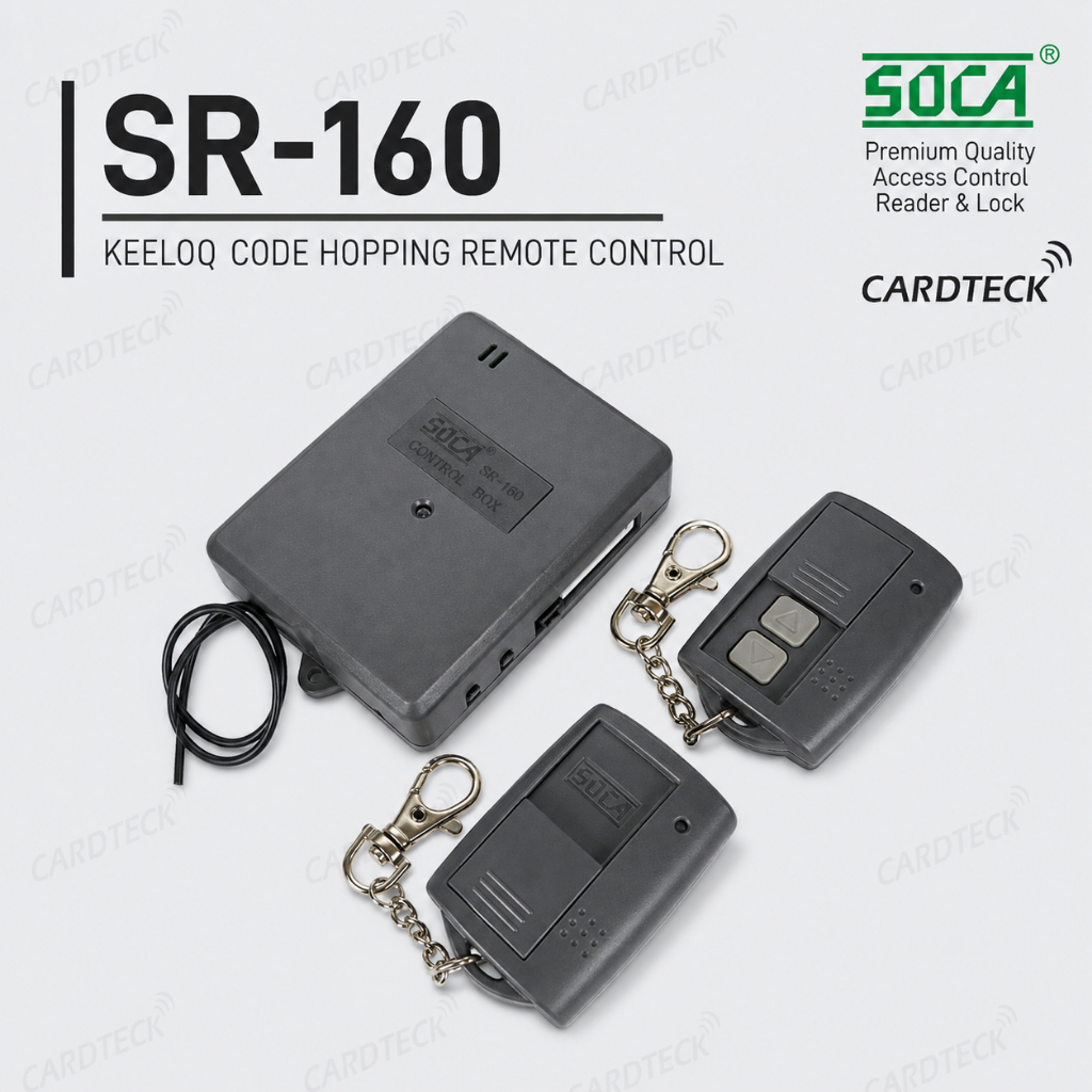 SOCA SR-160 KEELOQ Code Hopping Remote Control Receiver 315MHz 2 Relay 50M Access Control CARDTECK