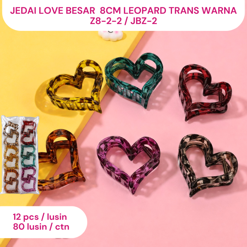 Grosir Jedai Jumbo Premium Aesthetic 12pcs 1 Lusin Klip Rambut Jepit Premium