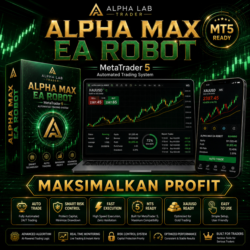 Robot Trading EA Scalping XAUUSD Metatrader 5 MT5 Automasi Trading EA Robot Gold MT5