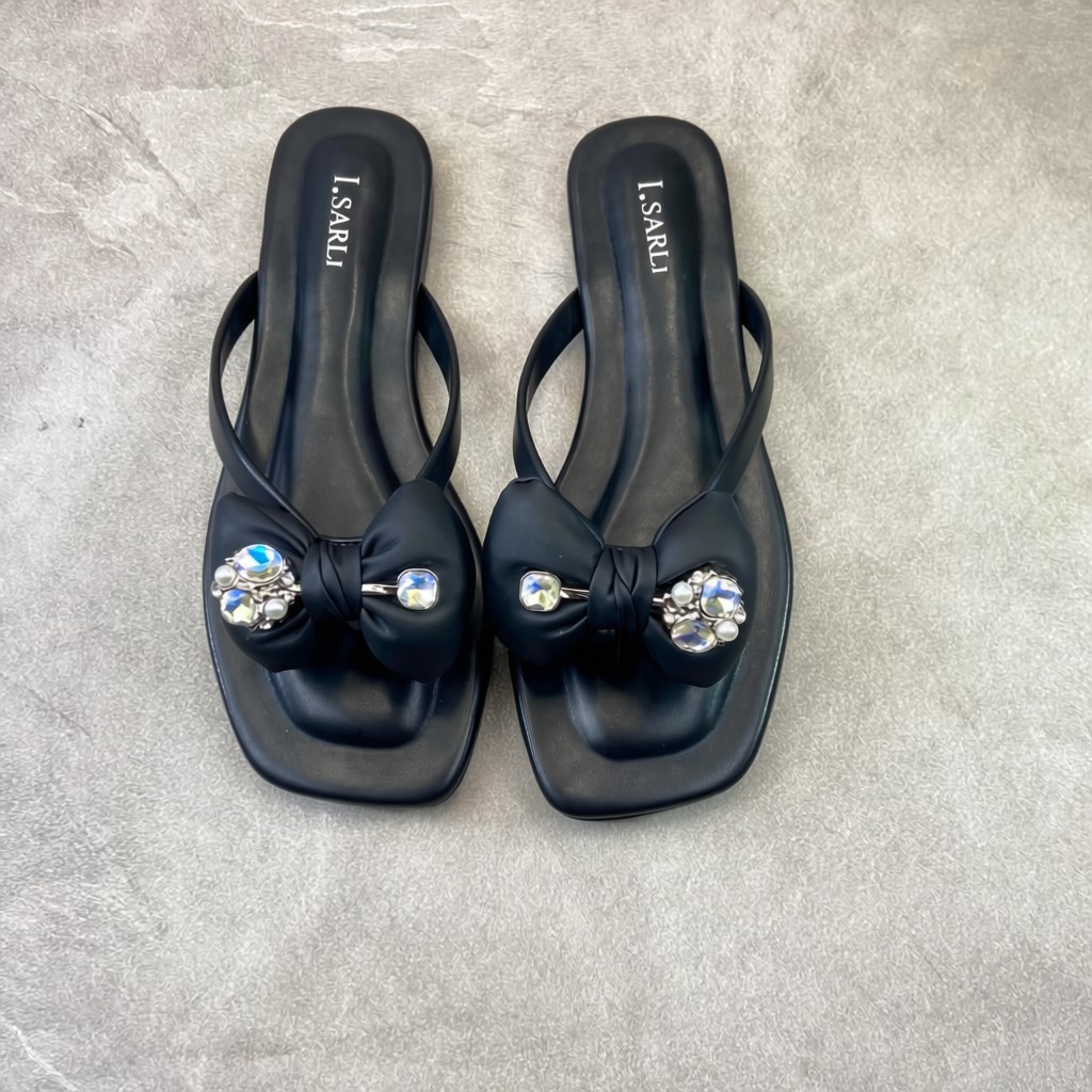 Isarli Shoes - JJ.196 Sandal Jepit Pita Permata - Sandal Wanita Flat Teplek Thong Sandal Jepit