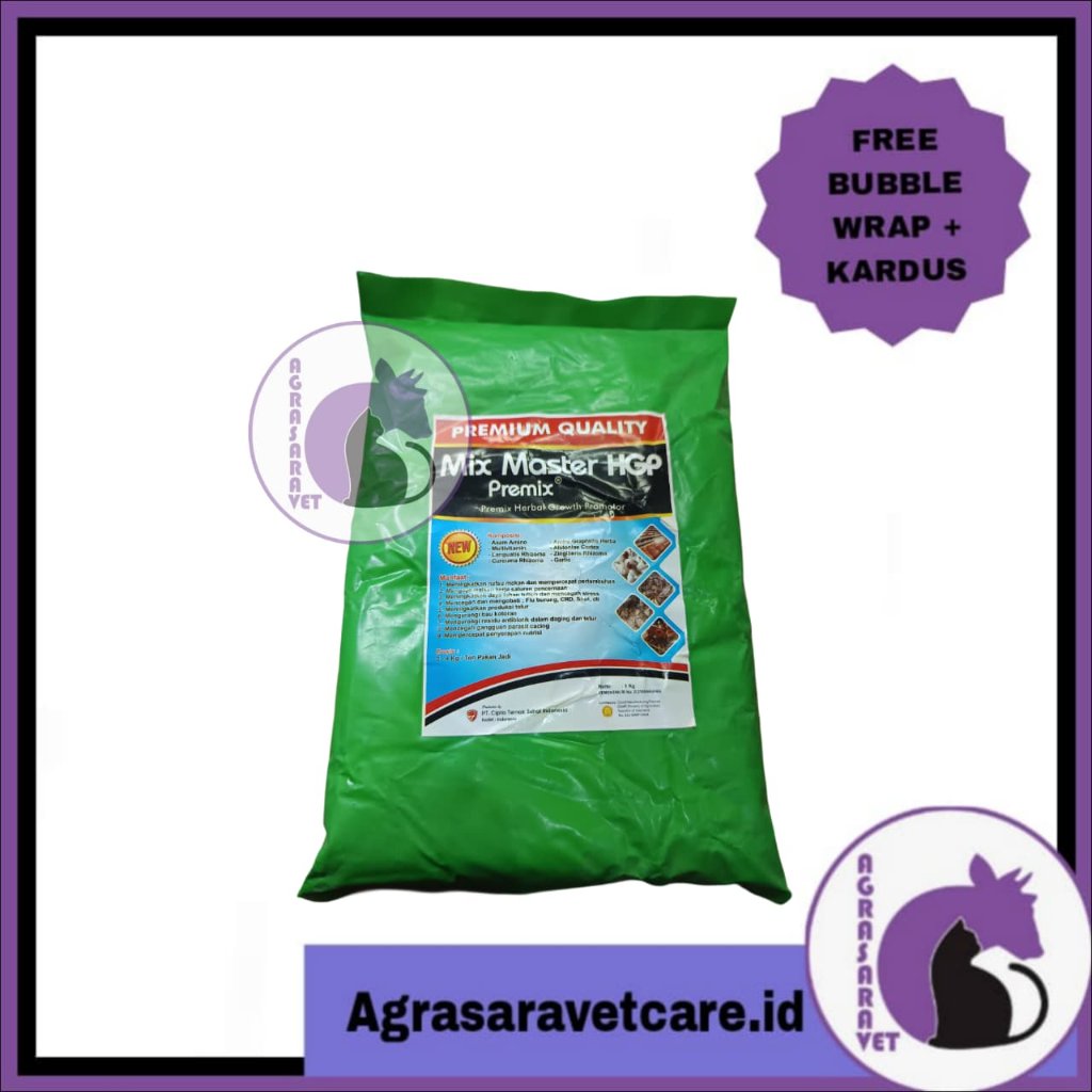 premix herbal grow promotor HGP ternak 1 kg- premix HGP ternak ayam bebek puyuh premix mix master HG