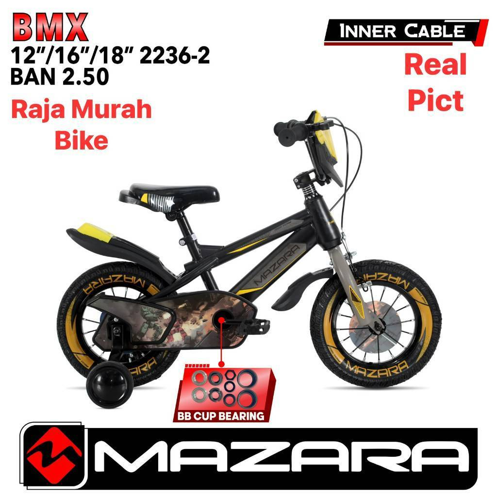 Sepeda Bmx 12 Inch Mazara 2236-2 Ban 2.50 Sepeda Anak Laki Laki Mazara 2236-2 12 Inch