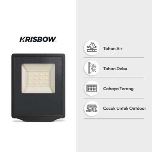 AZKO KRISBOW LAMPU SOROT LED DOB 50W SMD PUTIH IP65/AZKO KRISBOW FLOOD LIGHT DOB 50W SMD 3000K/ACE L