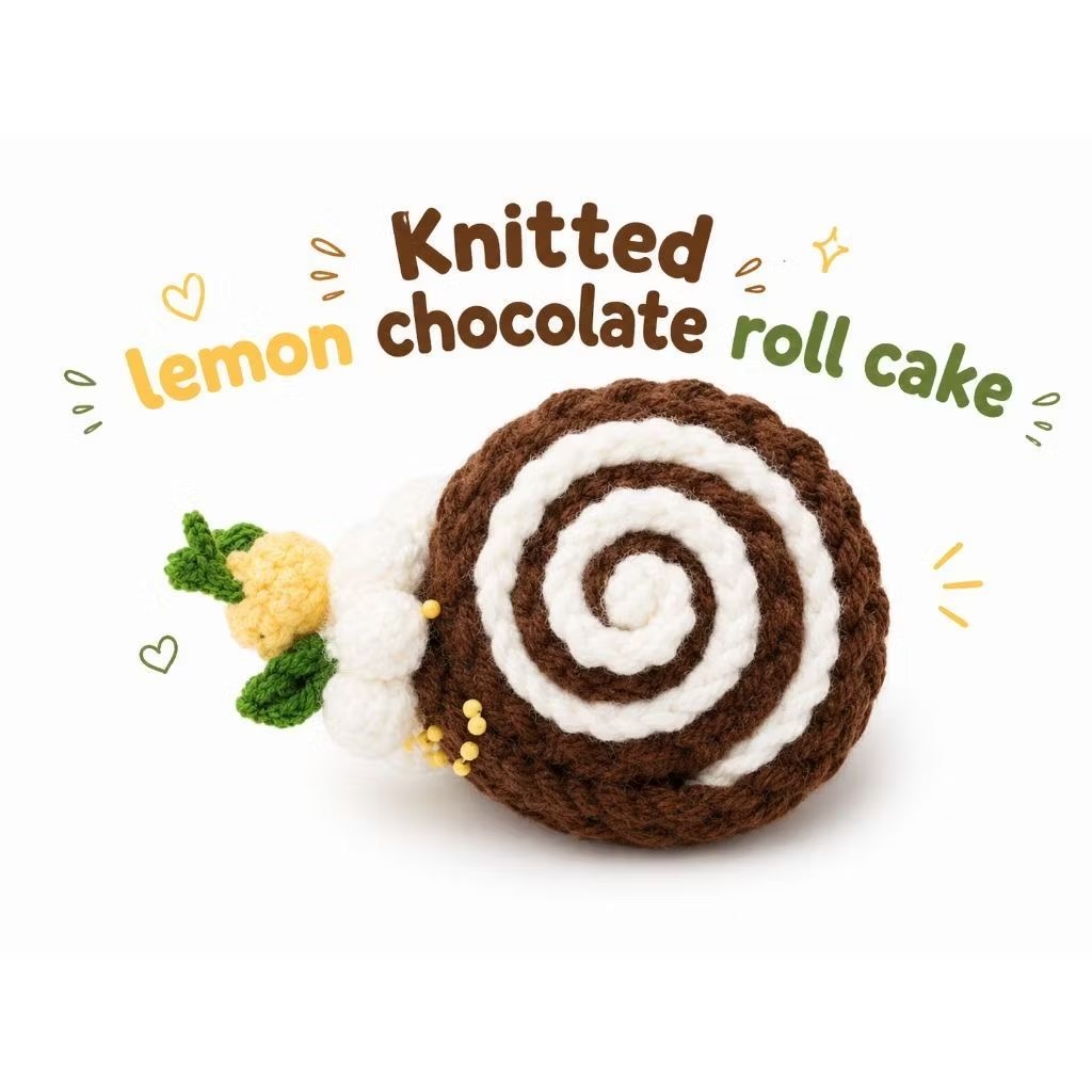 Knitted Lemon Chocolate Roll Cake