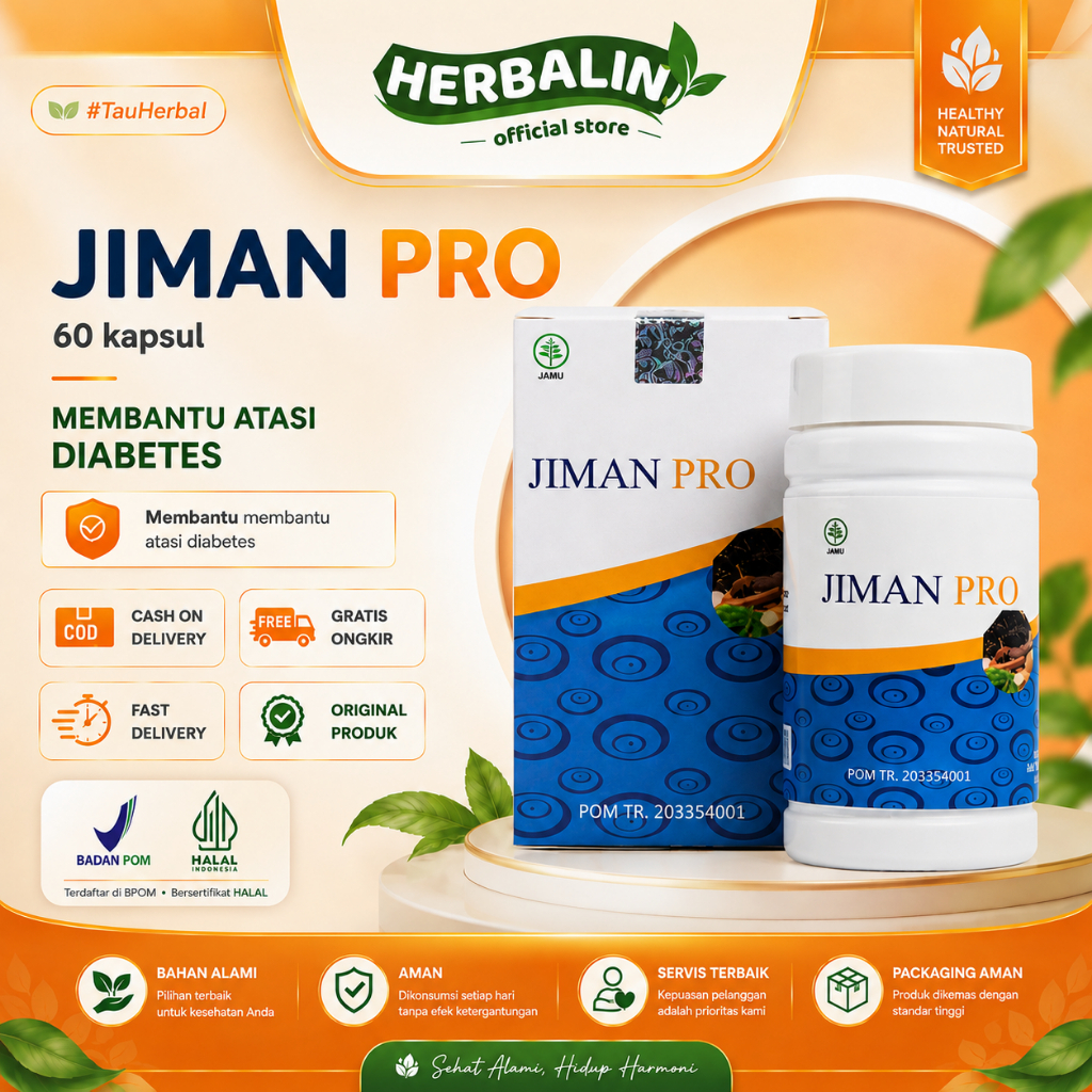 Jamu Kapsul Jiman Pro membantu mengatasi Diabetes Asli Original