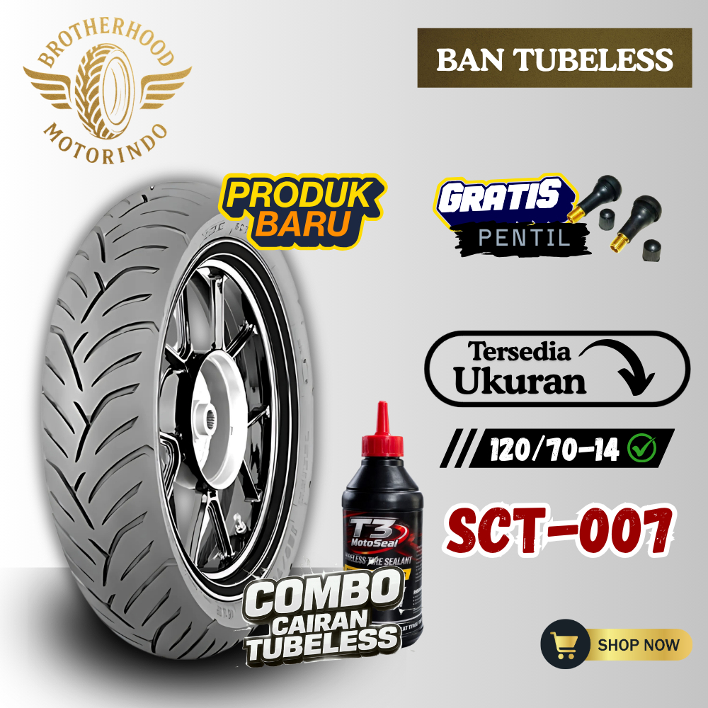 BAN IRC SCT 007 TUBELSES RING 14 ( 120/70-14 ) BAN IRC / BAN IRC RING 14 / BAN RING 14 / BAN TUBBLES