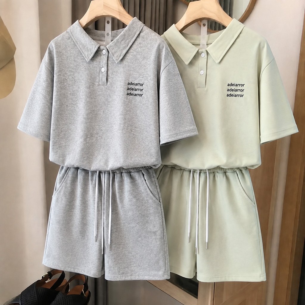 KeyBoy baju setelan pria kekinian korea kaos oversize pria cowok kaos set outfit pria setelan pria k