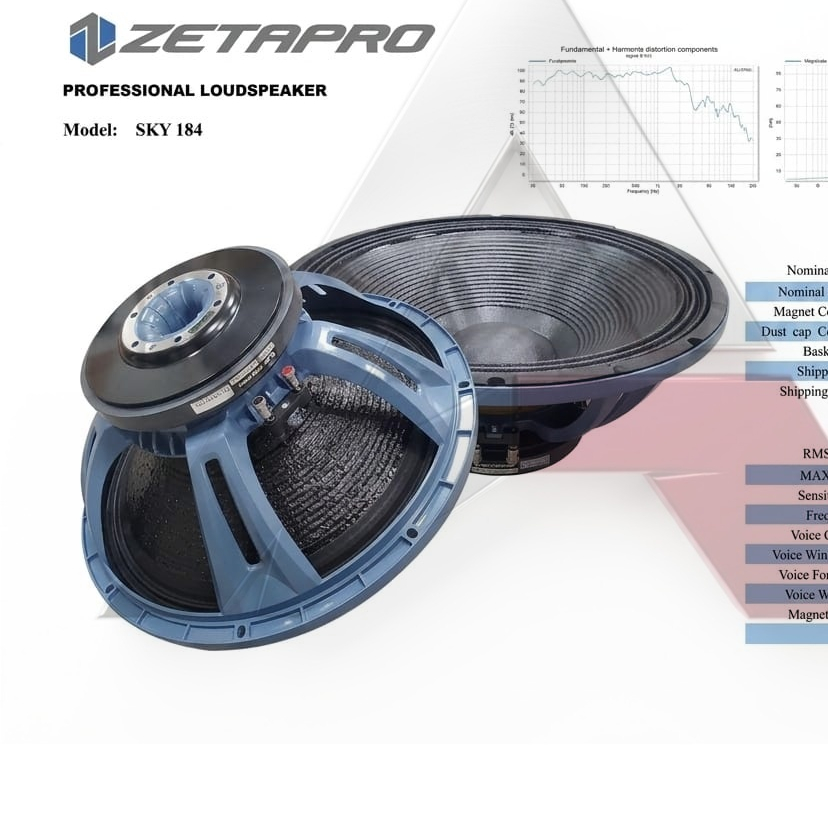 Speaker Zetapro 18 Inch Zetapro SKY 184 SKY-184 SKY184 Biru Original