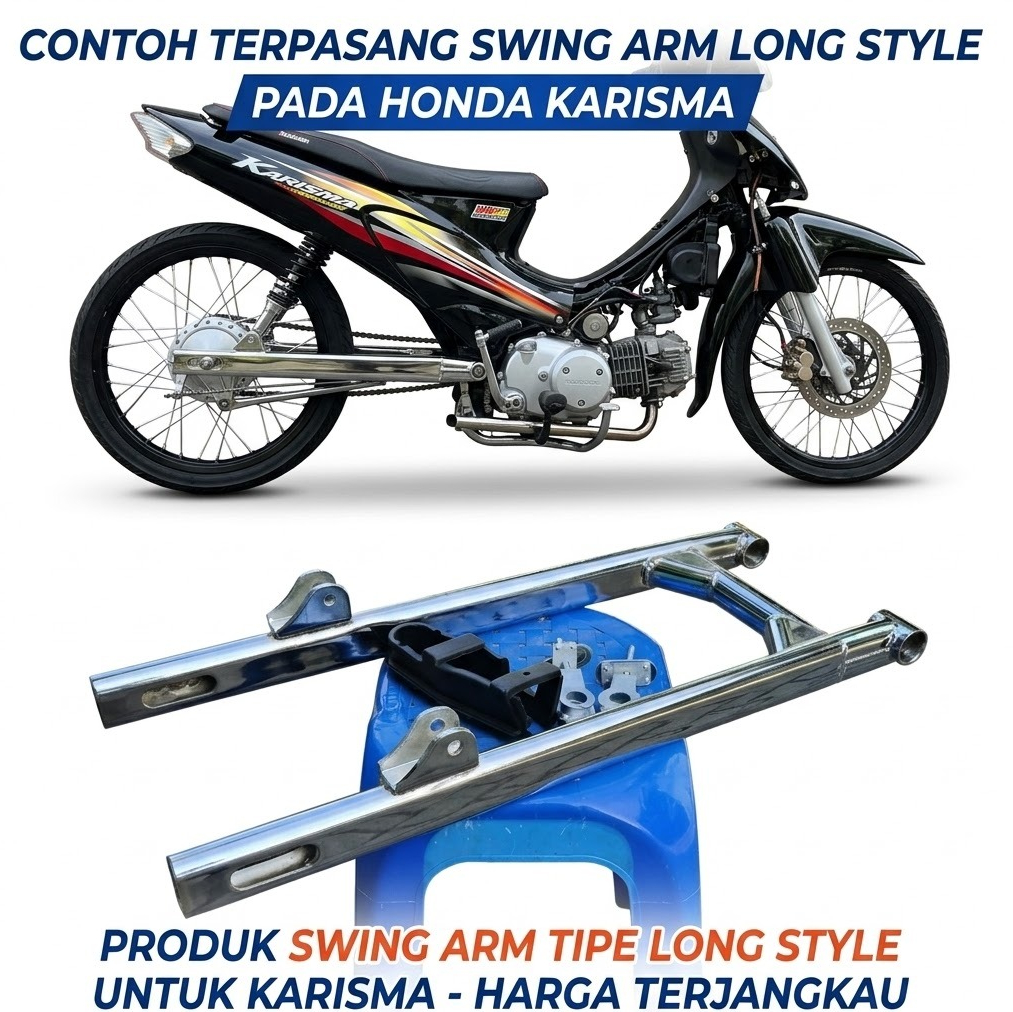 Swing Arm long stile Pnp karisma /supra x125 /blade /revo absolut/Arm Glpro long ,