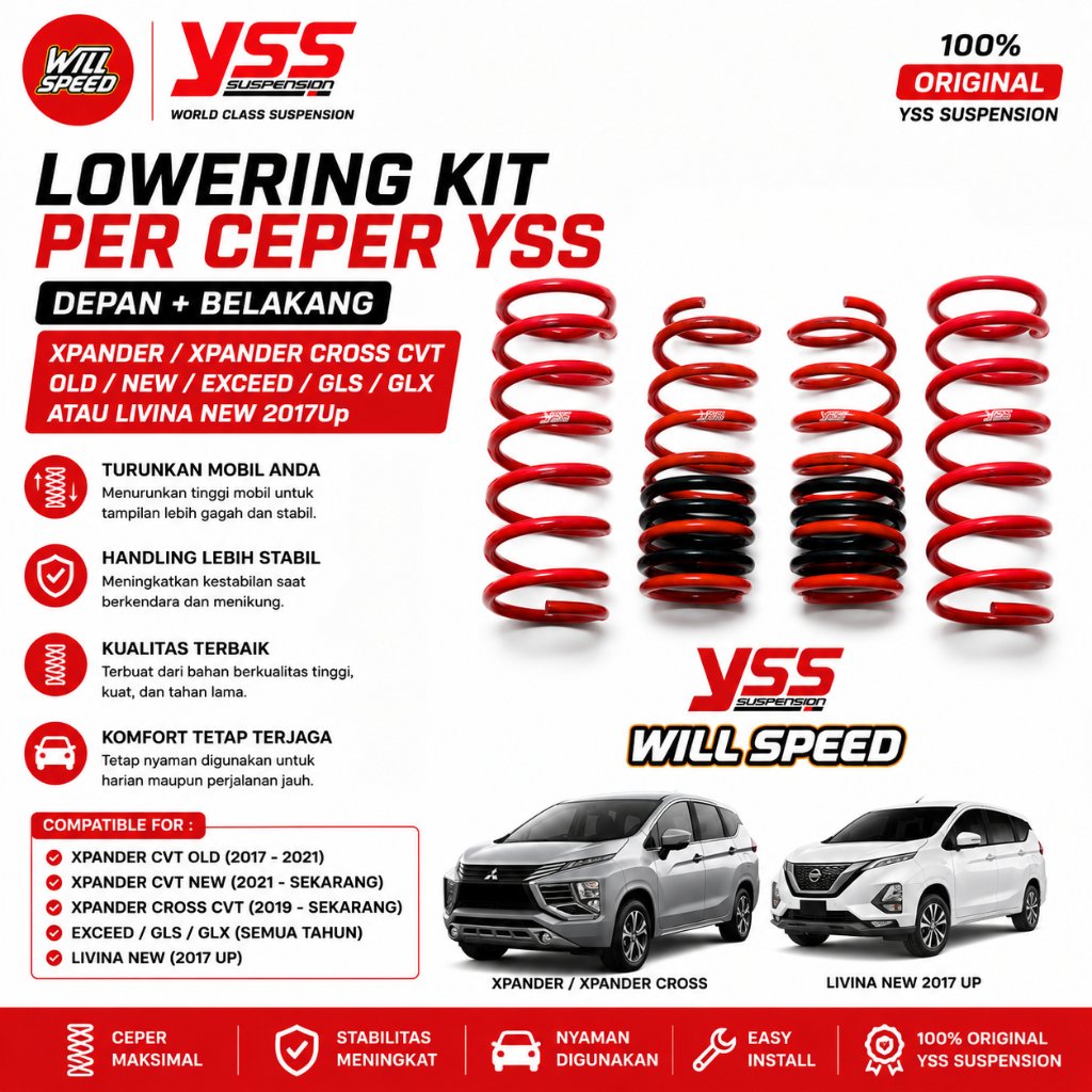 PER YSS DEPAN CEPER LOWERING DEPAN YSS XPANDER EXPANDER NEW LIVINA GRAND LIVINA