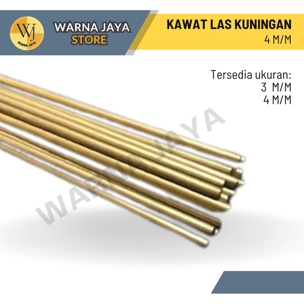 Kawat Las Kuningan 4m/m batangan / Kawat Las KN 4 m/m per batang