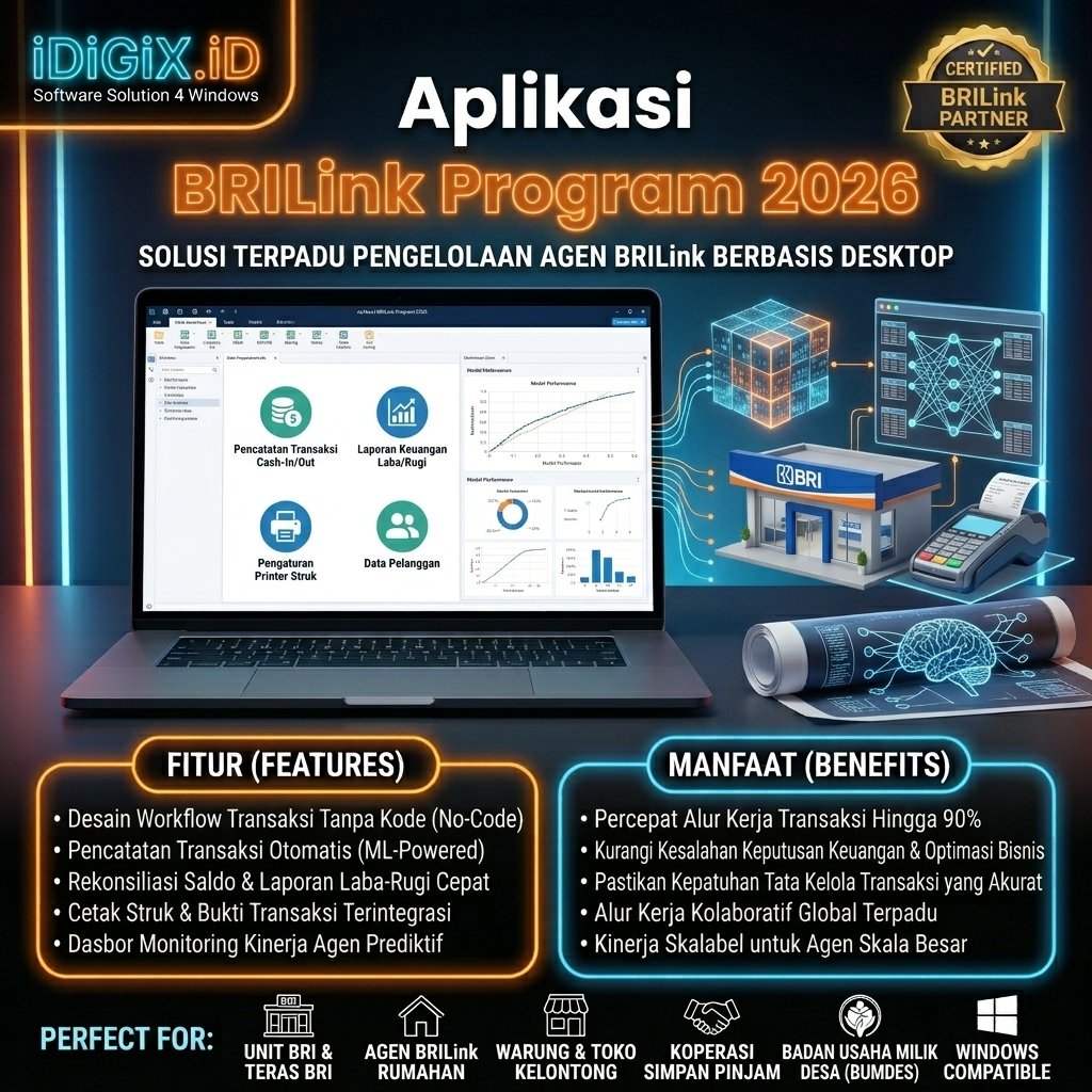 Aplikasi BRILink Program untuk memudahkan dalam pembukuan agen BRI Link