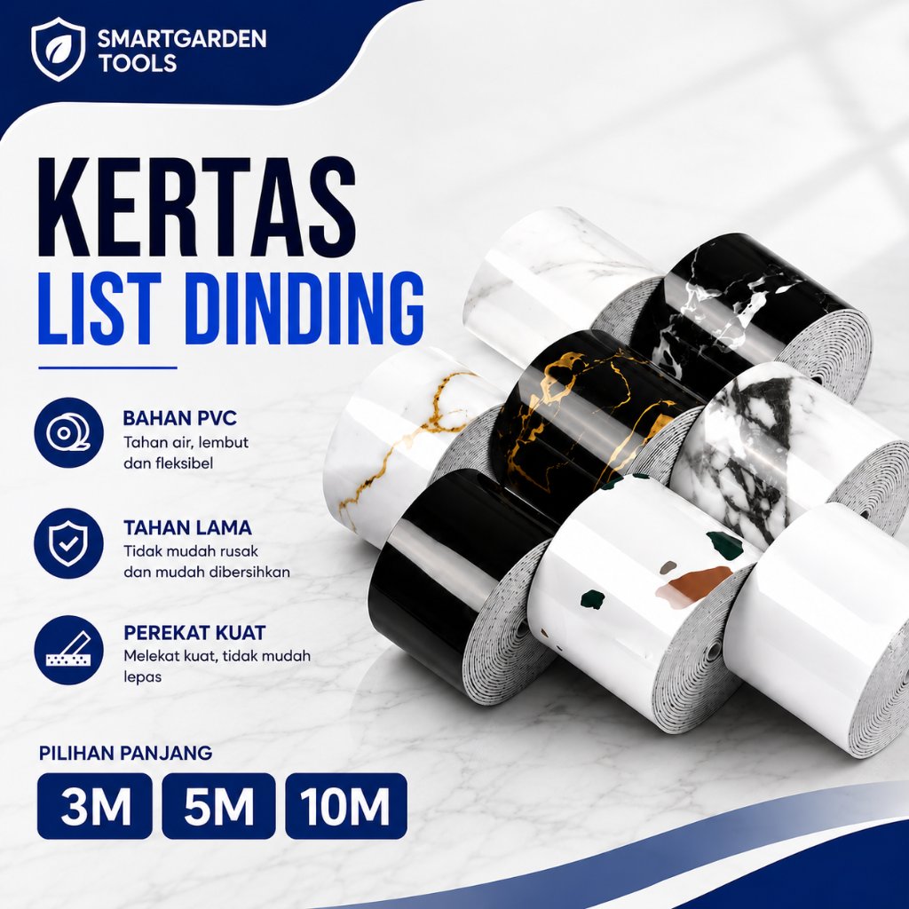 Stiker Dinding Wallpaper PVC List Wall Border Dekorasi Rumah 3M 5M 10M