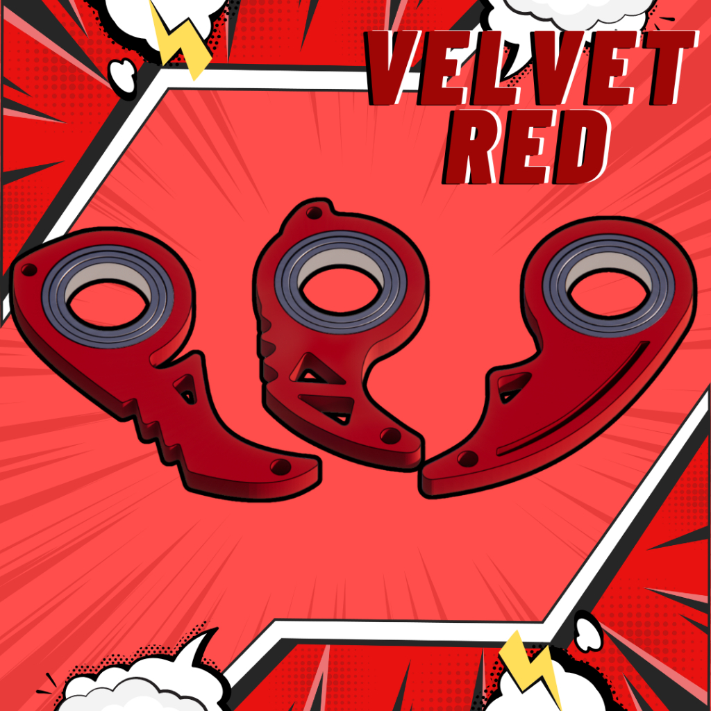 (VELVET RED) KEYRAMBIT Keychain Spinner