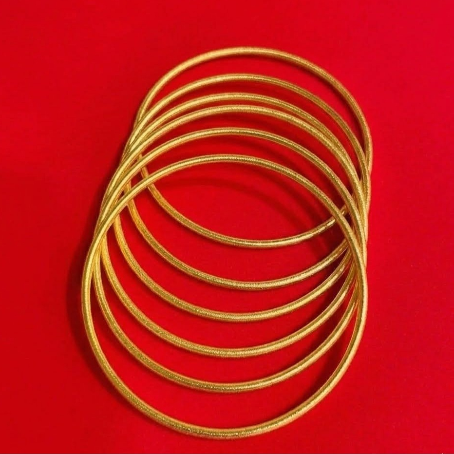 Gelang Wanita Keroncong TITANIUM Logam Emas Hongkokng 24k Tidak Karat