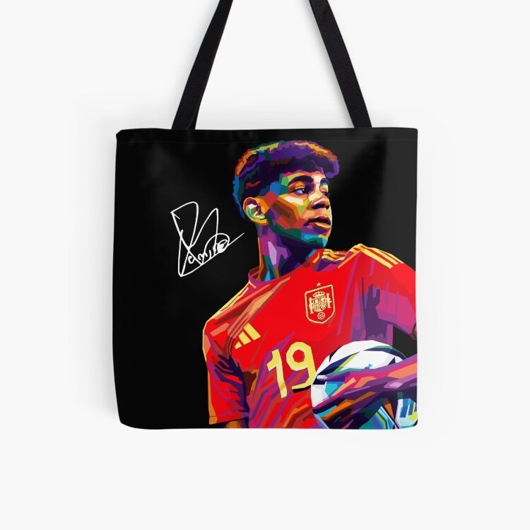 Lamine Yamal Wpap Art Tote Bag Hitam