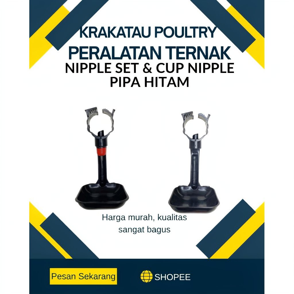 nipel ayam broiler nipple minum ayam nipel cup nipel cup dan kapsul pipa bulat 3/4 inchi - Tempat Mi
