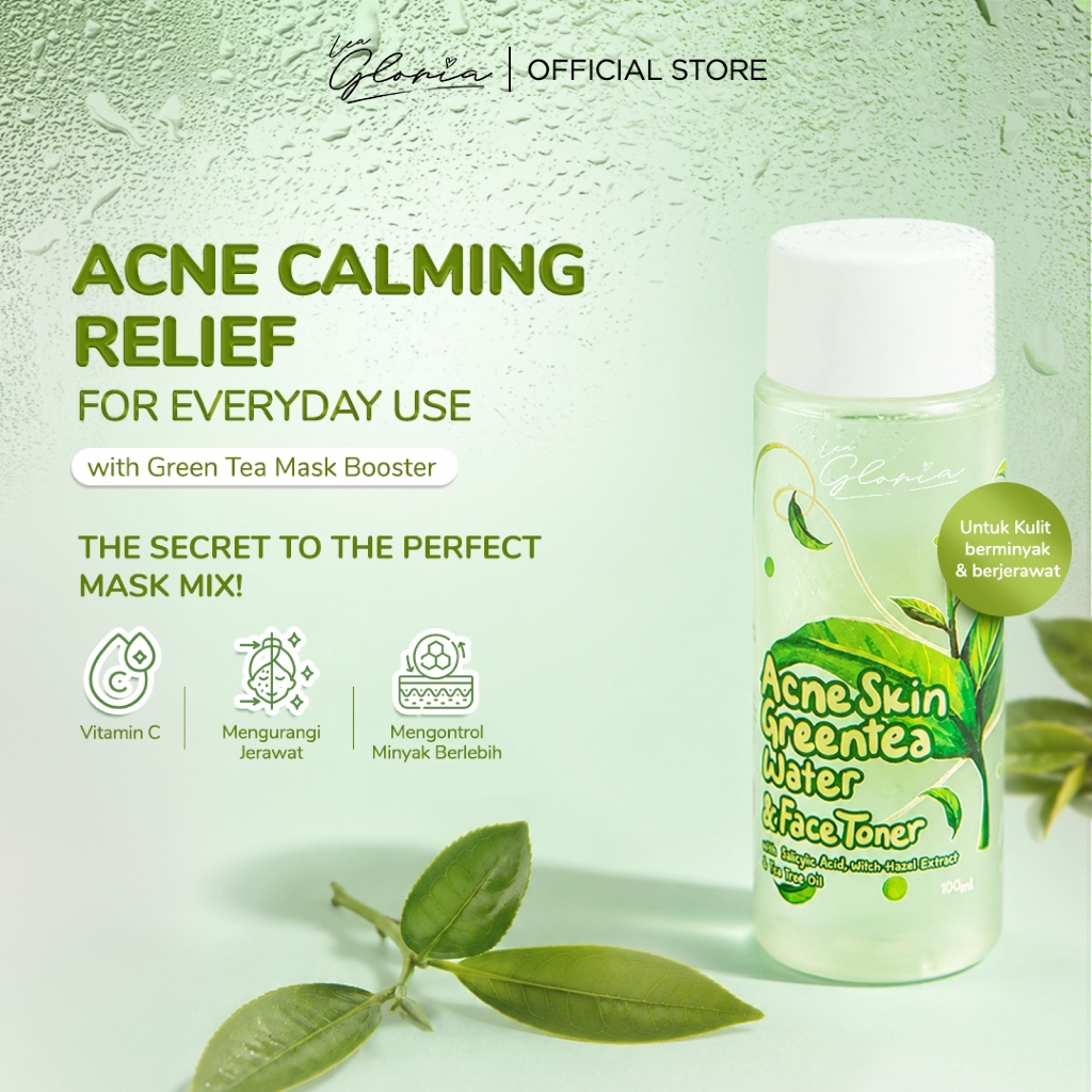 [CAMPURAN MASKER GREEN TEA] Lea Gloria Mask Activator Campuran Masker Green Tea Hydrating Booster Pe