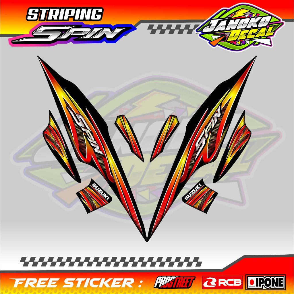 STRIPING VARIASI MOTOR SUZUKI SPIN / STICKER LIST VARIASI MOTOR SUZUKI SPIN