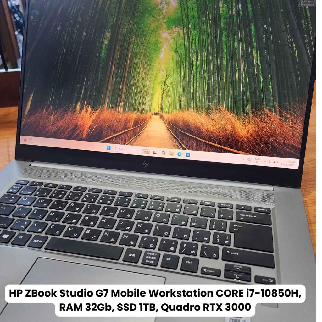 HP Zbook studio (Intel Core i7-10850H, RAM 32GB, SSD 1TB, RTX 3000 6GB)