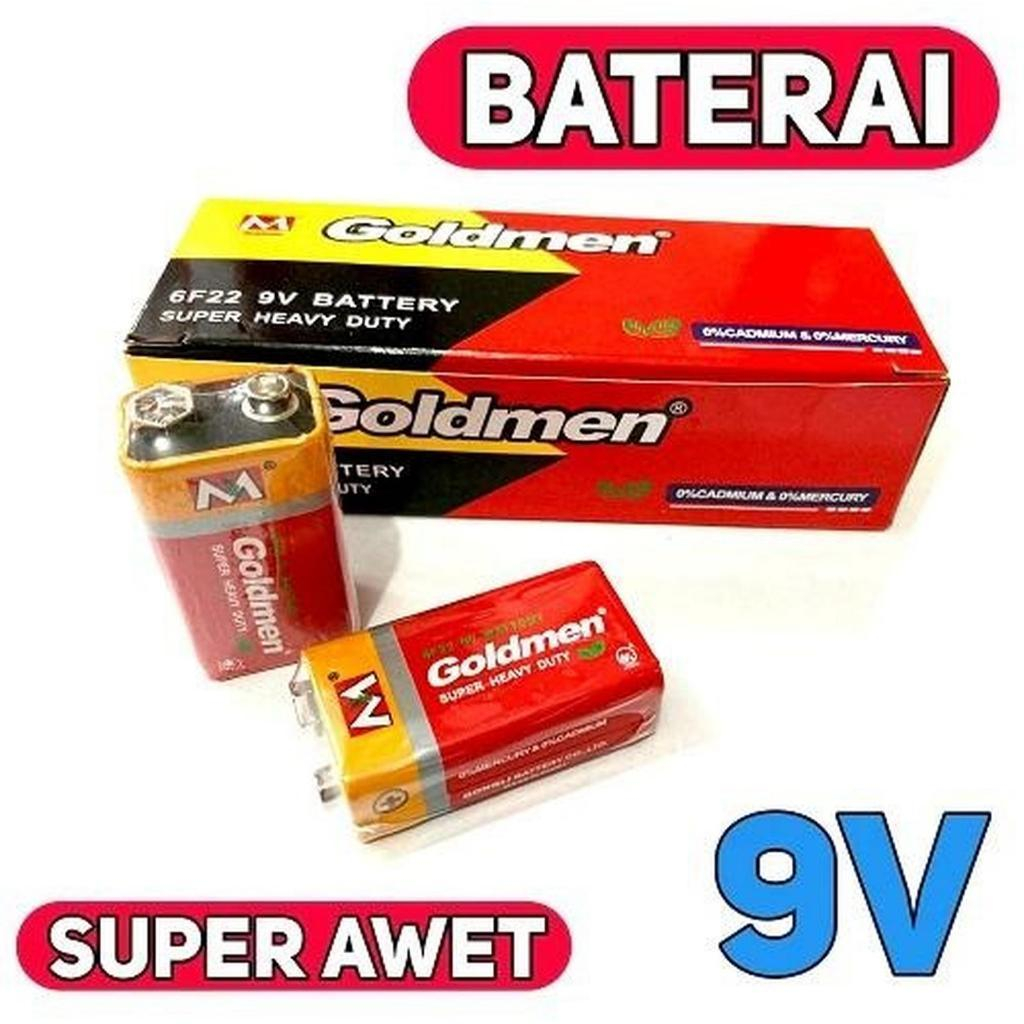 Baterai Kotak Goldmen / Hi Watt 9volt Batre 9 Volt Batre Petak Kotak Murah