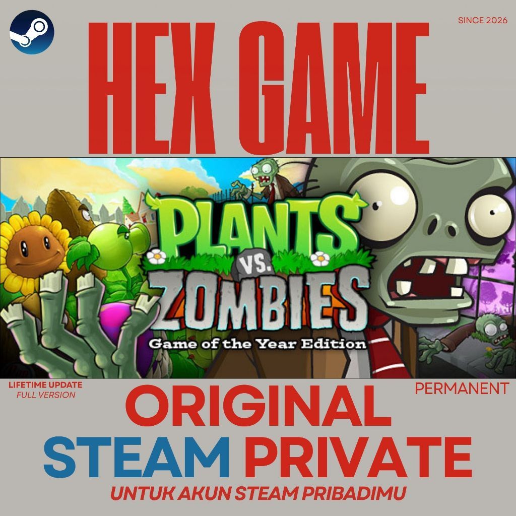 Plants vs. Zombies: Game of the Year | PvZ GOTY | Game PC | Steam Private Library | Original Game | 