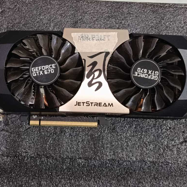 PALIT JETSTREAM GTX 670 2GB 256BIT DDR 5  ARTEFAK VGA RUSAK