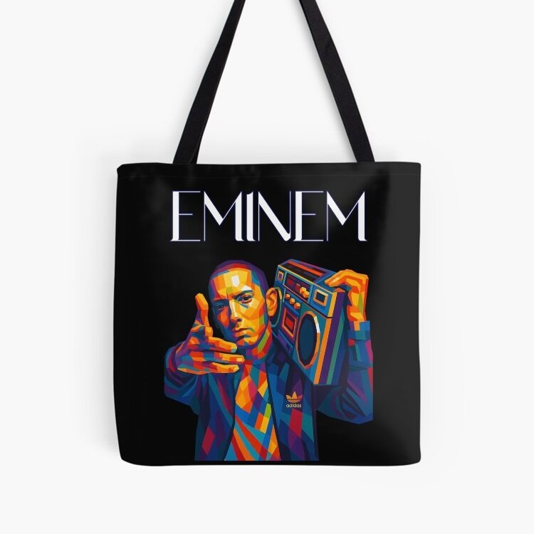 Eminem Wpap Art Tote Bag Hitam