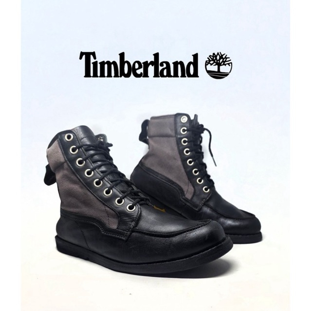 Size 41 | Sepatu Timberland Moc-Toe High Boots Leather Pria Riding