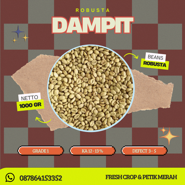 Green Bean Robusta Dampit | Biji Kopi Mentah 1Kg