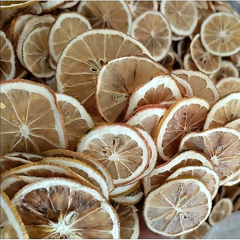 Jeruk Lemon Kering Oven 100gr - Dried Lemon Slice Oven Lemon Kering Campuran Es Topping Lemon Lemon 