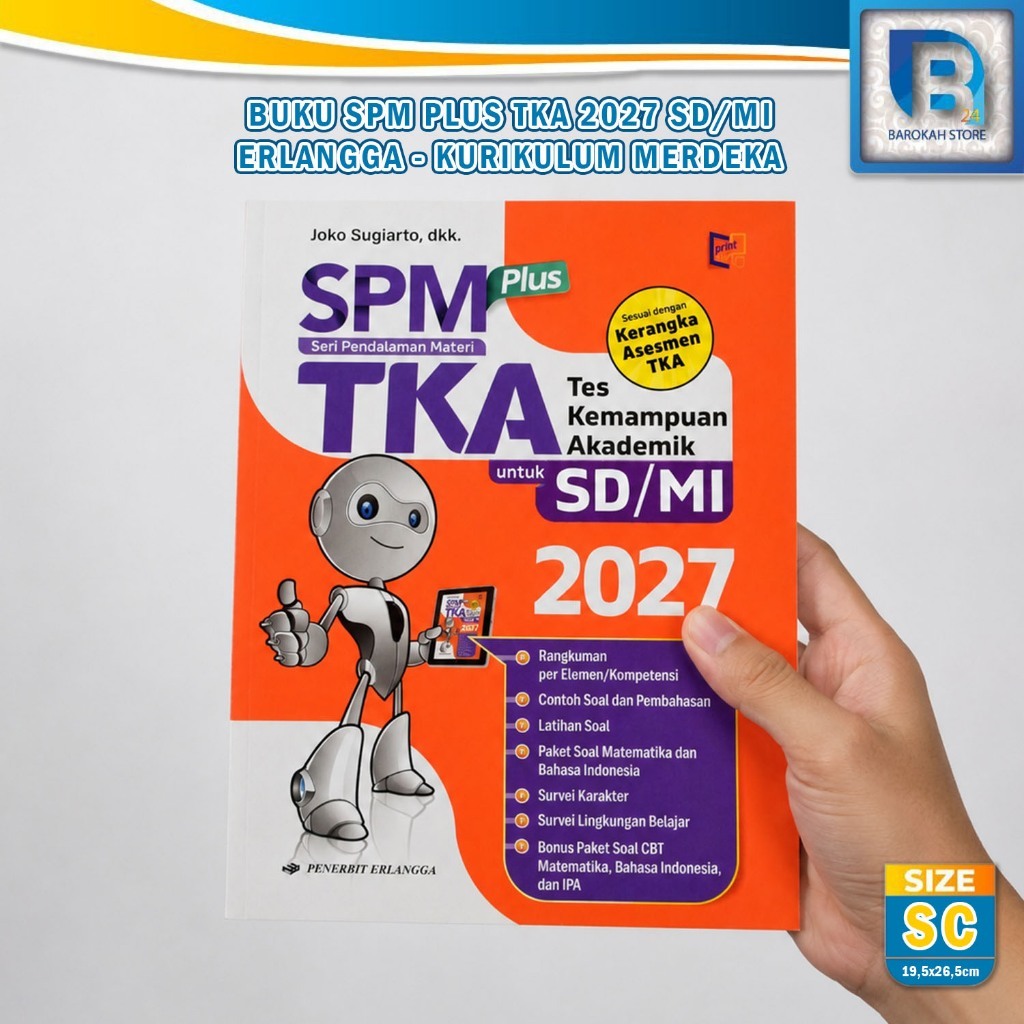 Original Erlangga SPM PLUS TKA SD Kelas 6 2026/2027 Free Pulpen