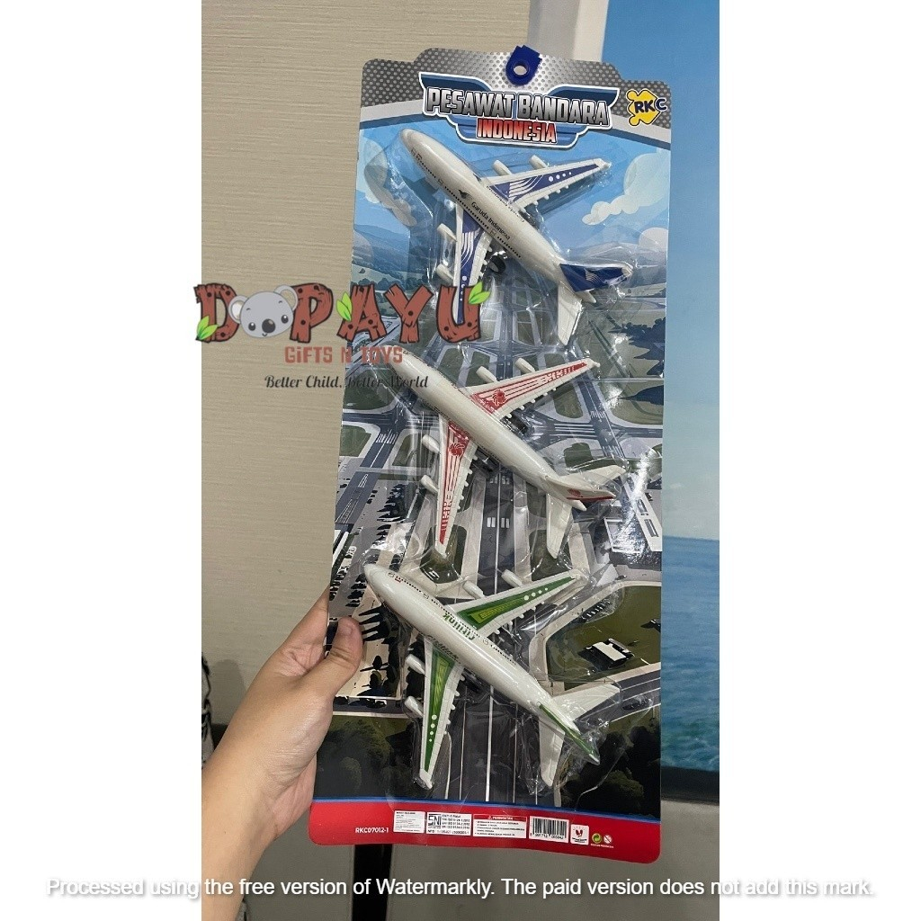 DOPAYU Mainan Miniatur PESAWAT Bandara INDONESIA RKC07012-1