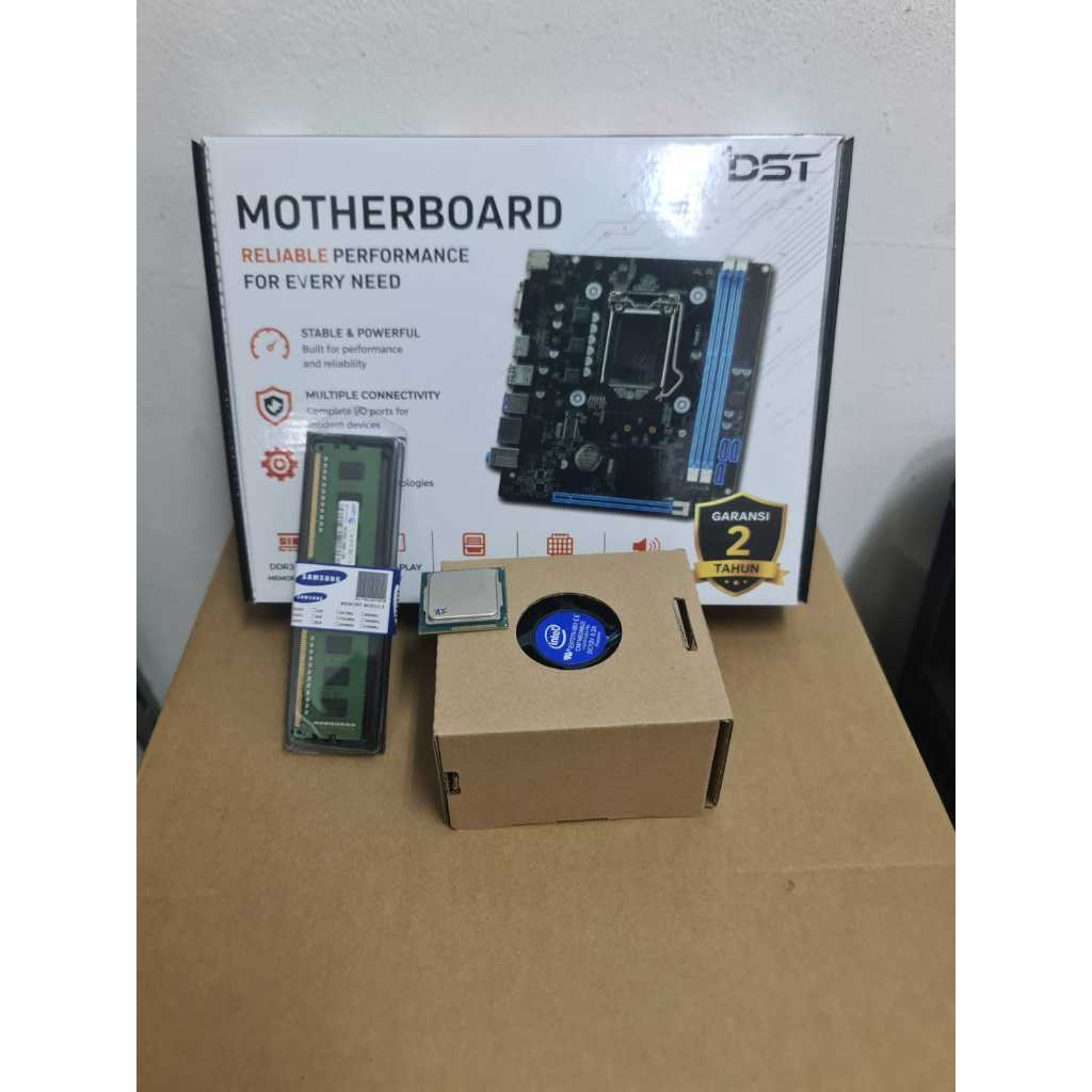 Mainboard H81 + Core i5 4570 + Fan intel Paketan Gen 4 Baru dan murah